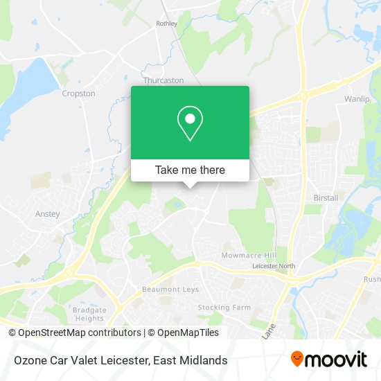 Ozone Car Valet Leicester map