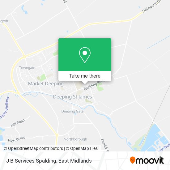 J B Services Spalding map