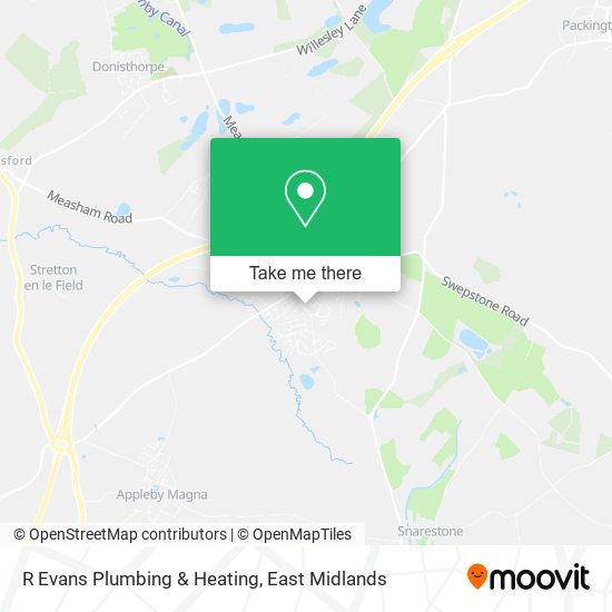 R Evans Plumbing & Heating map