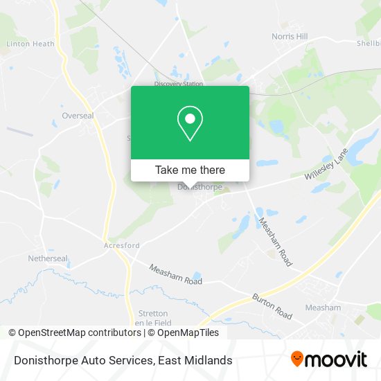 Donisthorpe Auto Services map