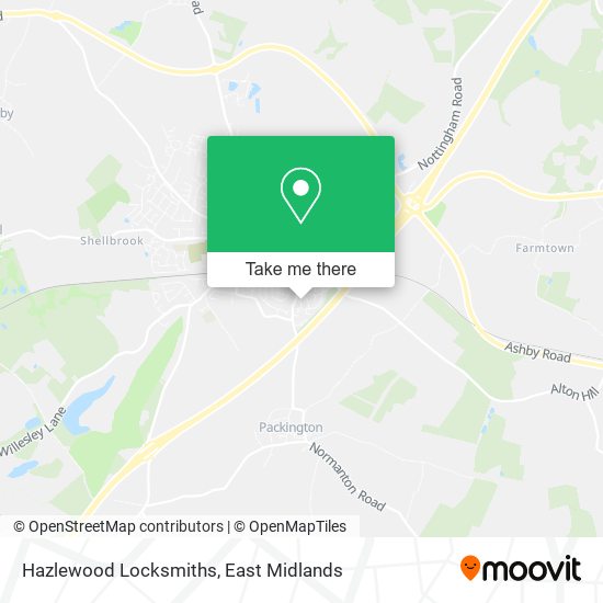 Hazlewood Locksmiths map