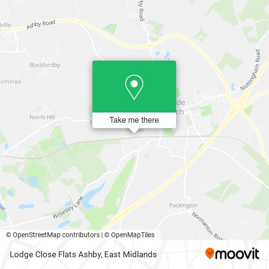 Lodge Close Flats Ashby map
