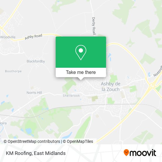KM Roofing map