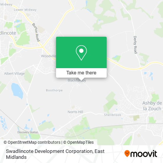 Swadlincote Development Corporation map