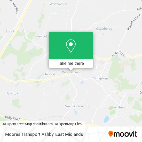 Moores Transport Ashby map