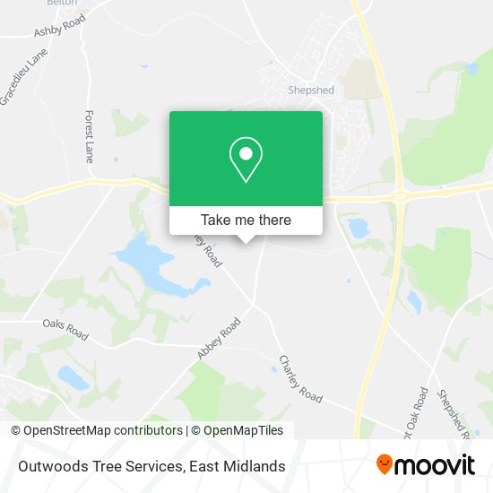 Outwoods Tree Services map