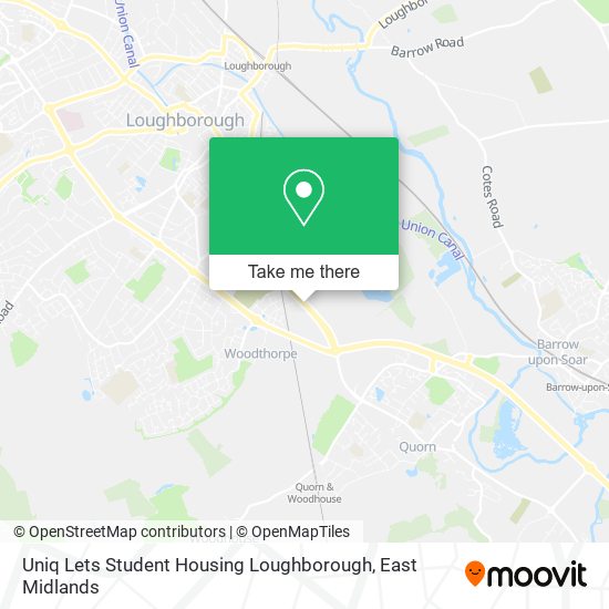 Uniq Lets Student Housing Loughborough map