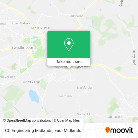 CC Engineering Midlands map