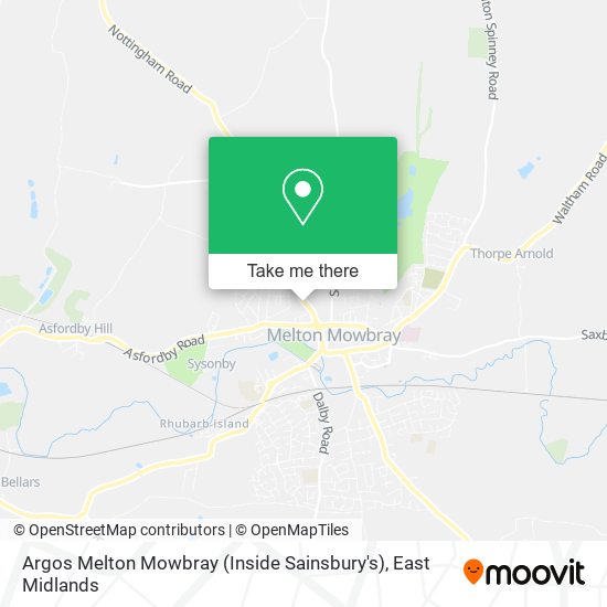 Argos Melton Mowbray (Inside Sainsbury's) map
