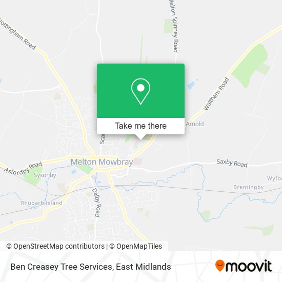 Ben Creasey Tree Services map
