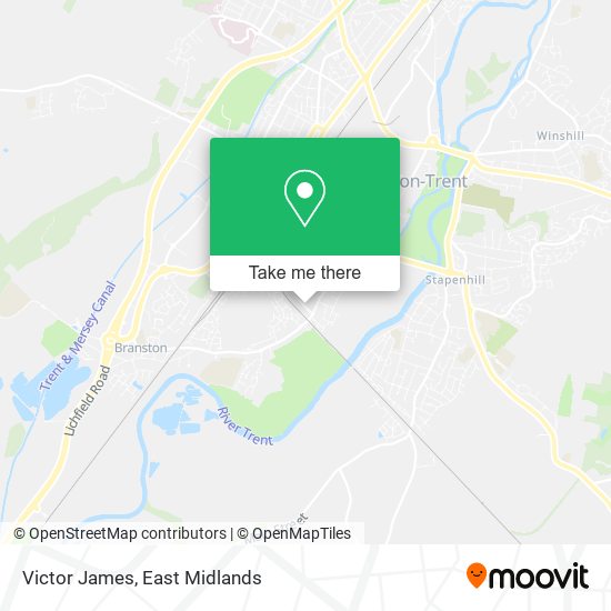 Victor James map