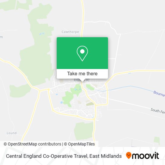 Central England Co-Operative Travel map