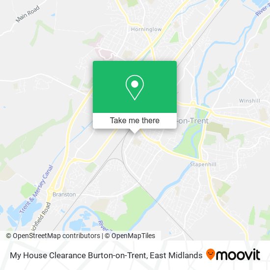 My House Clearance Burton-on-Trent map