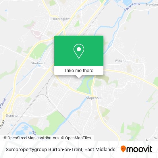 Surepropertygroup Burton-on-Trent map