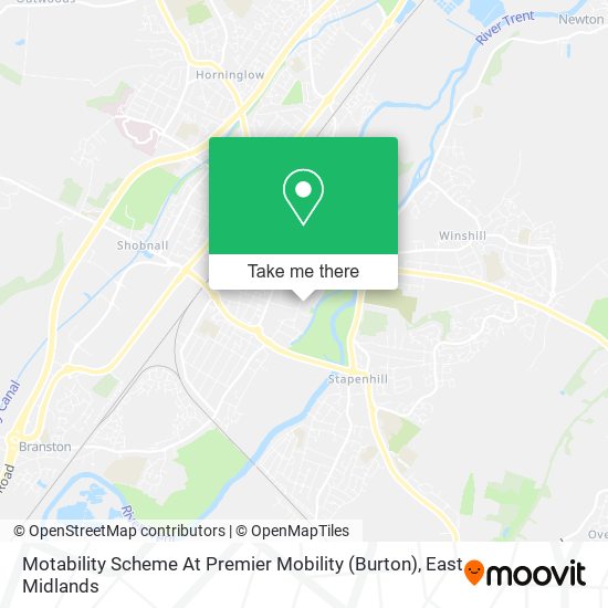 Motability Scheme At Premier Mobility (Burton) map