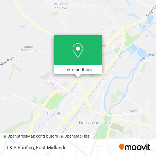 J & S Roofing map