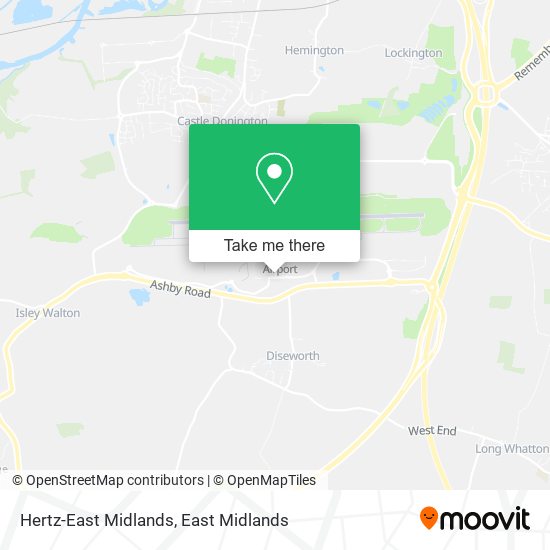Hertz-East Midlands map