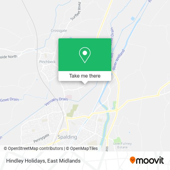 Hindley Holidays map