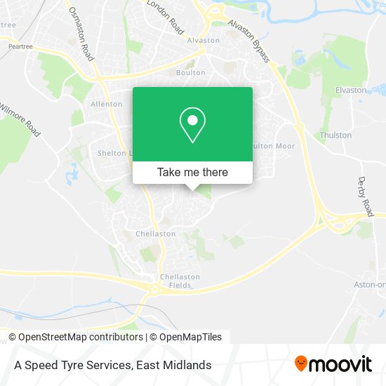 A Speed Tyre Services map