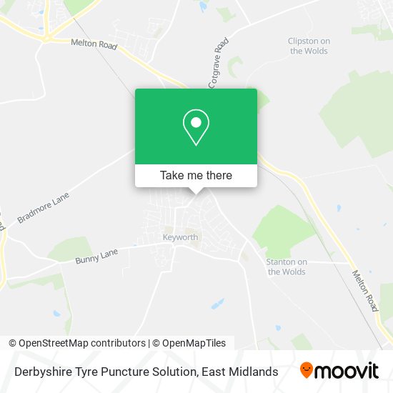 Derbyshire Tyre Puncture Solution map