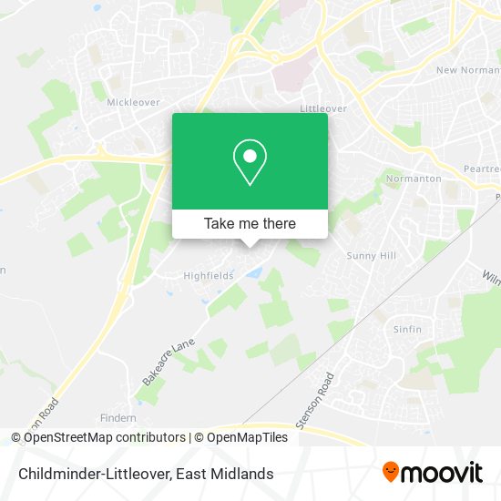 Childminder-Littleover map