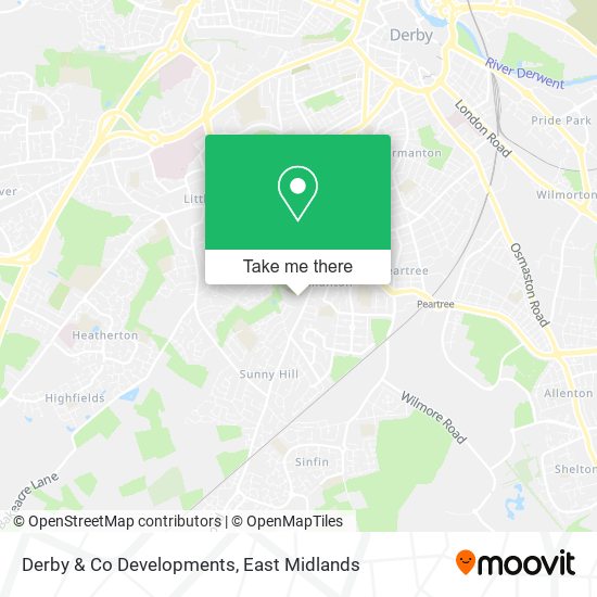Derby & Co Developments map