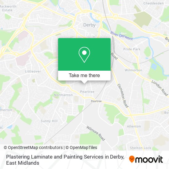 Plastering Laminate and Painting Services in Derby map