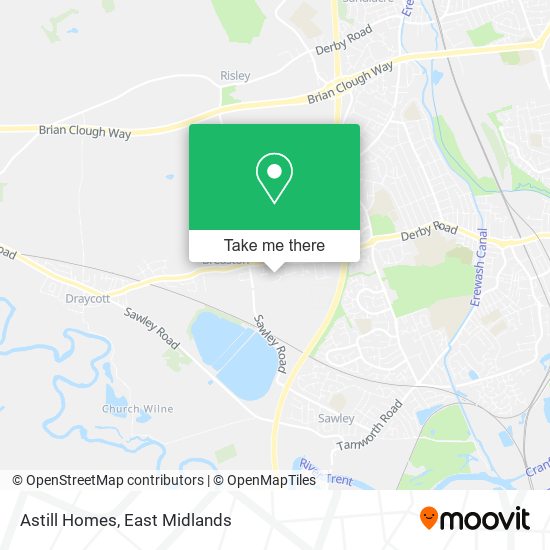 Astill Homes map