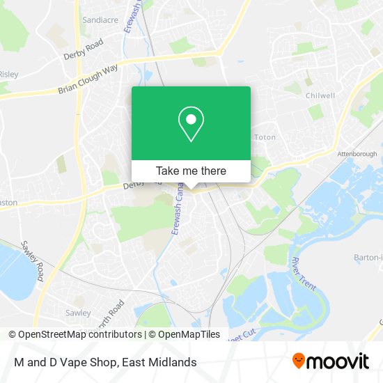 M and D Vape Shop map