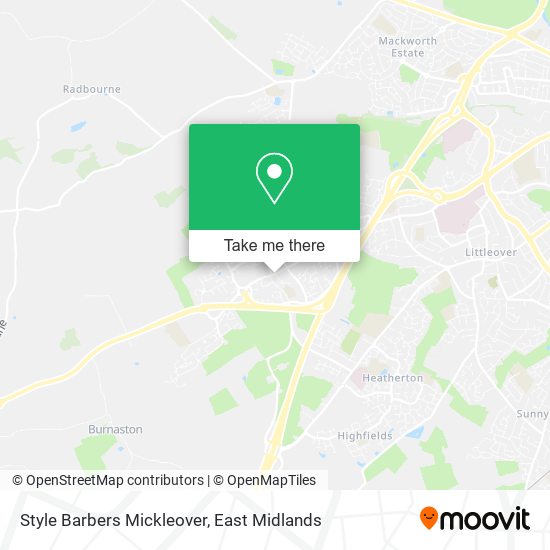 Style Barbers Mickleover map