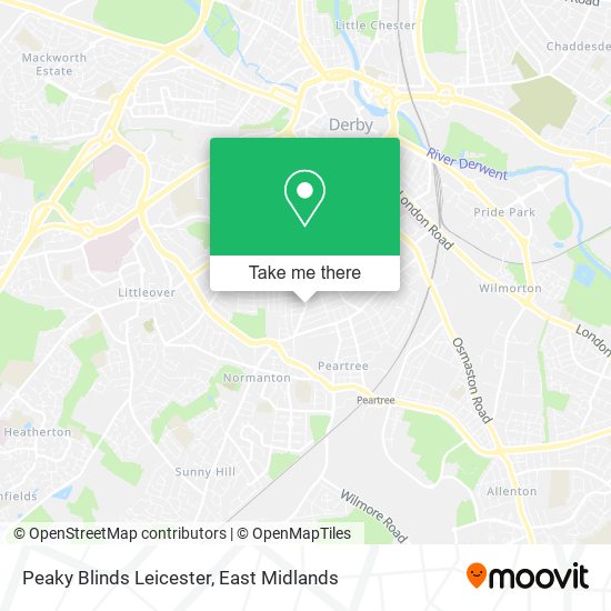 Peaky Blinds Leicester map