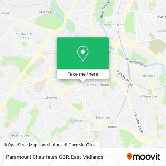 Paramount Chauffeurs GBR map