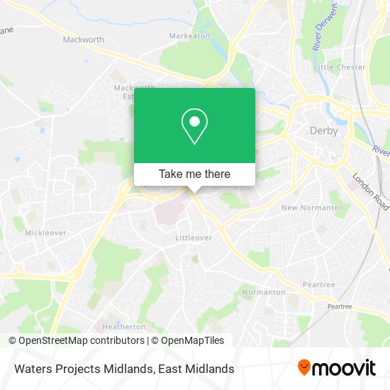 Waters Projects Midlands map