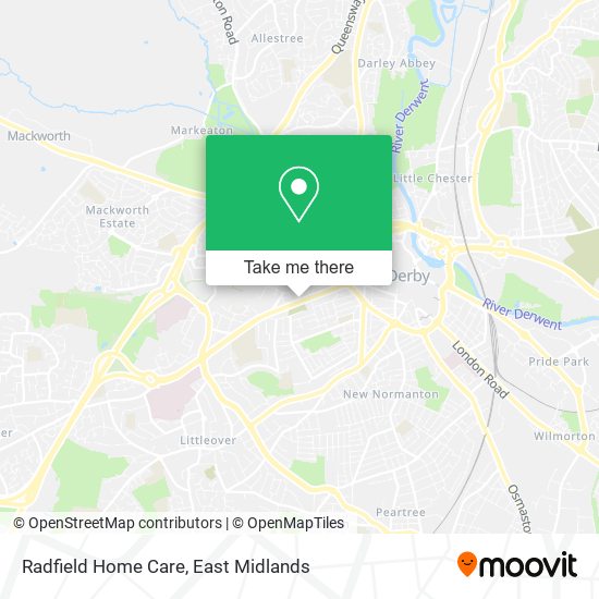 Radfield Home Care map