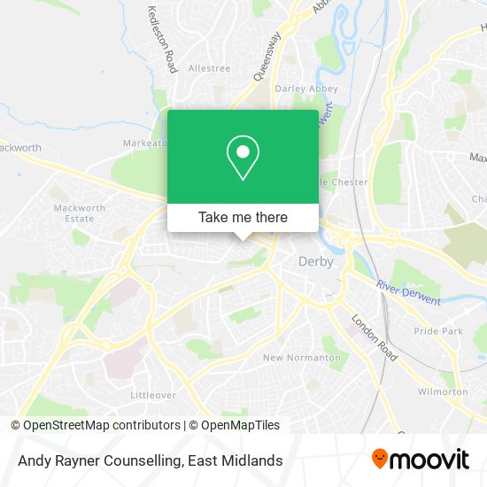 Andy Rayner Counselling map
