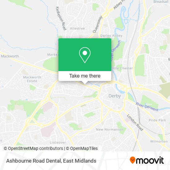 Ashbourne Road Dental map