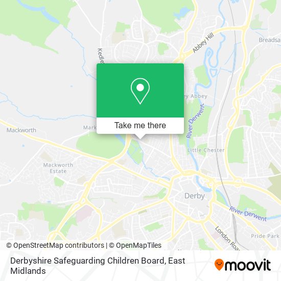Derbyshire Safeguarding Children Board map