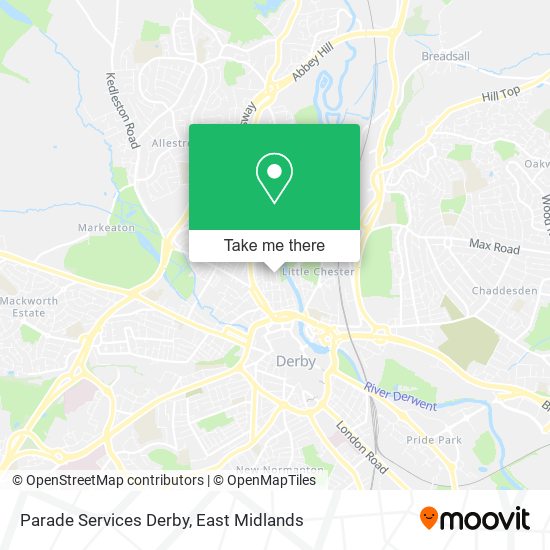 Parade Services Derby map