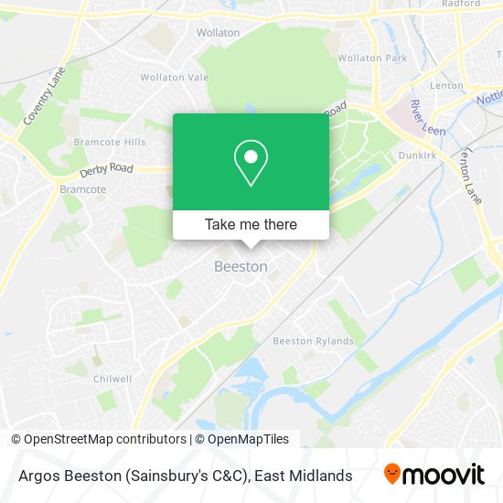 Argos Beeston (Sainsbury's C&C) map