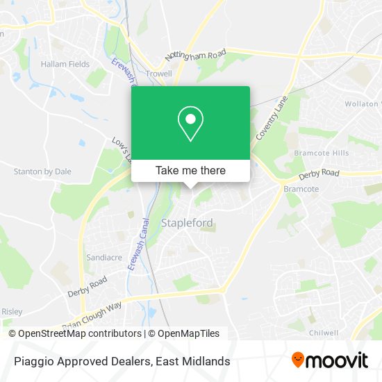 Piaggio Approved Dealers map