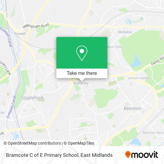 Bramcote C of E Primary School map