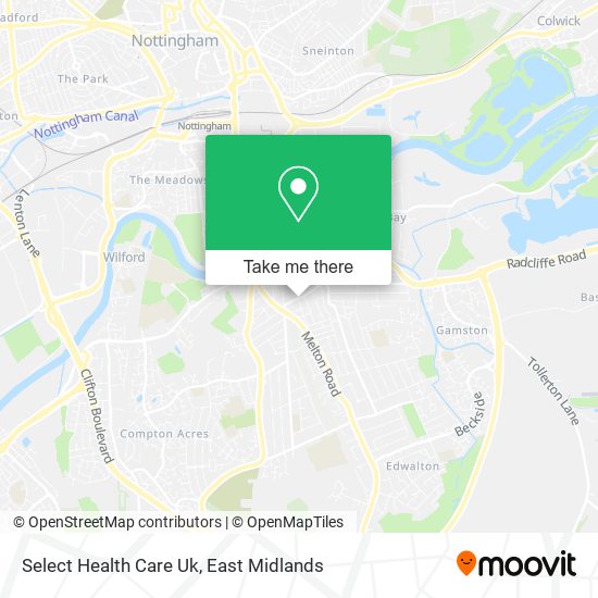 Select Health Care Uk map