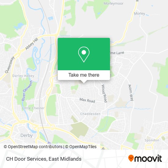 CH Door Services map