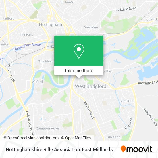 Nottinghamshire Rifle Association map