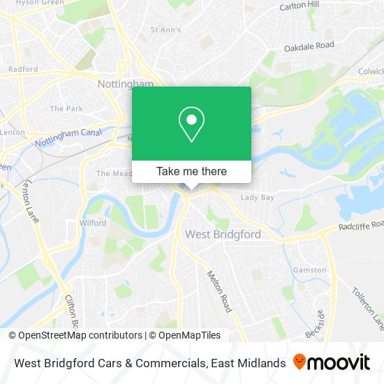 West Bridgford Cars & Commercials map