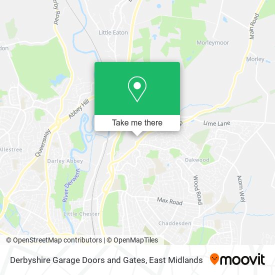 Derbyshire Garage Doors and Gates map