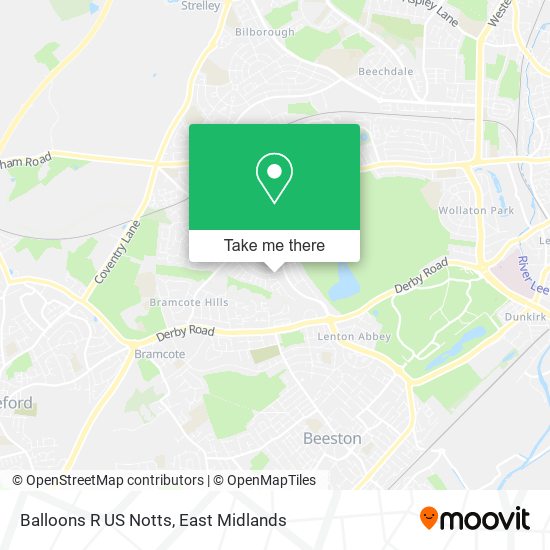 Balloons R US Notts map