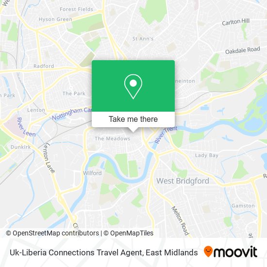 Uk-Liberia Connections Travel Agent map