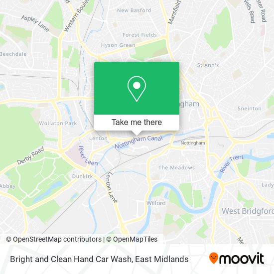 Bright and Clean Hand Car Wash map