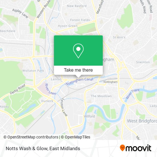Notts Wash & Glow map